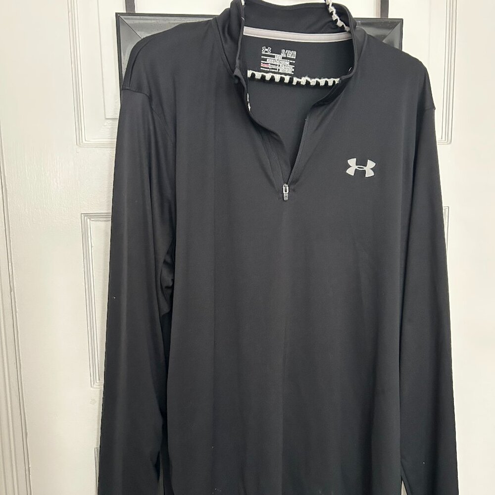 Under Armour XL Men's Heatgear Tech Quarter-Zip Jacket Black